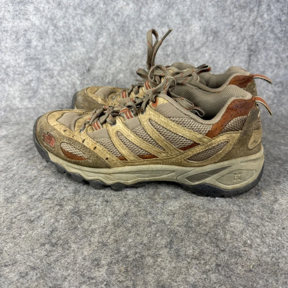 The North Face Womens Tan Brown Trail Hiking Shoes TNF Trail Grip Size 8